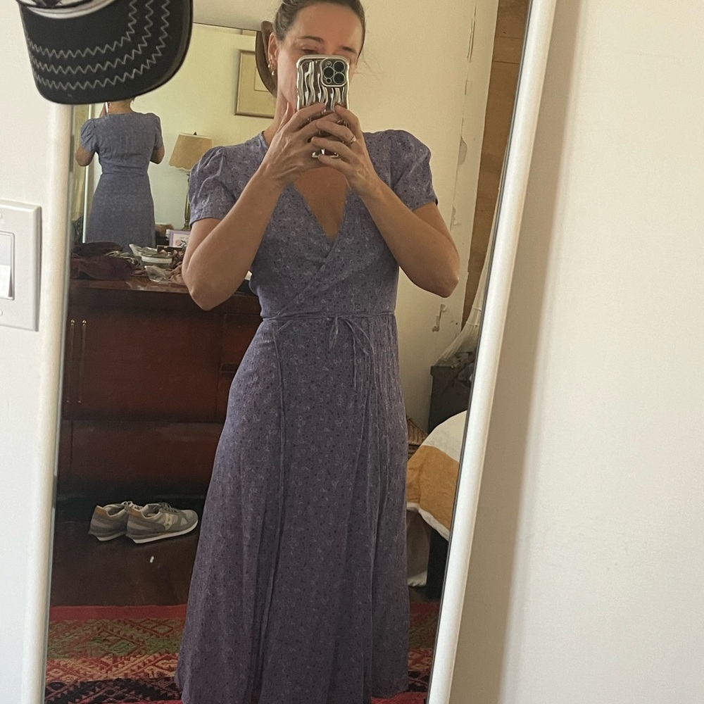 Realisation par purple haze small wrap midi dress